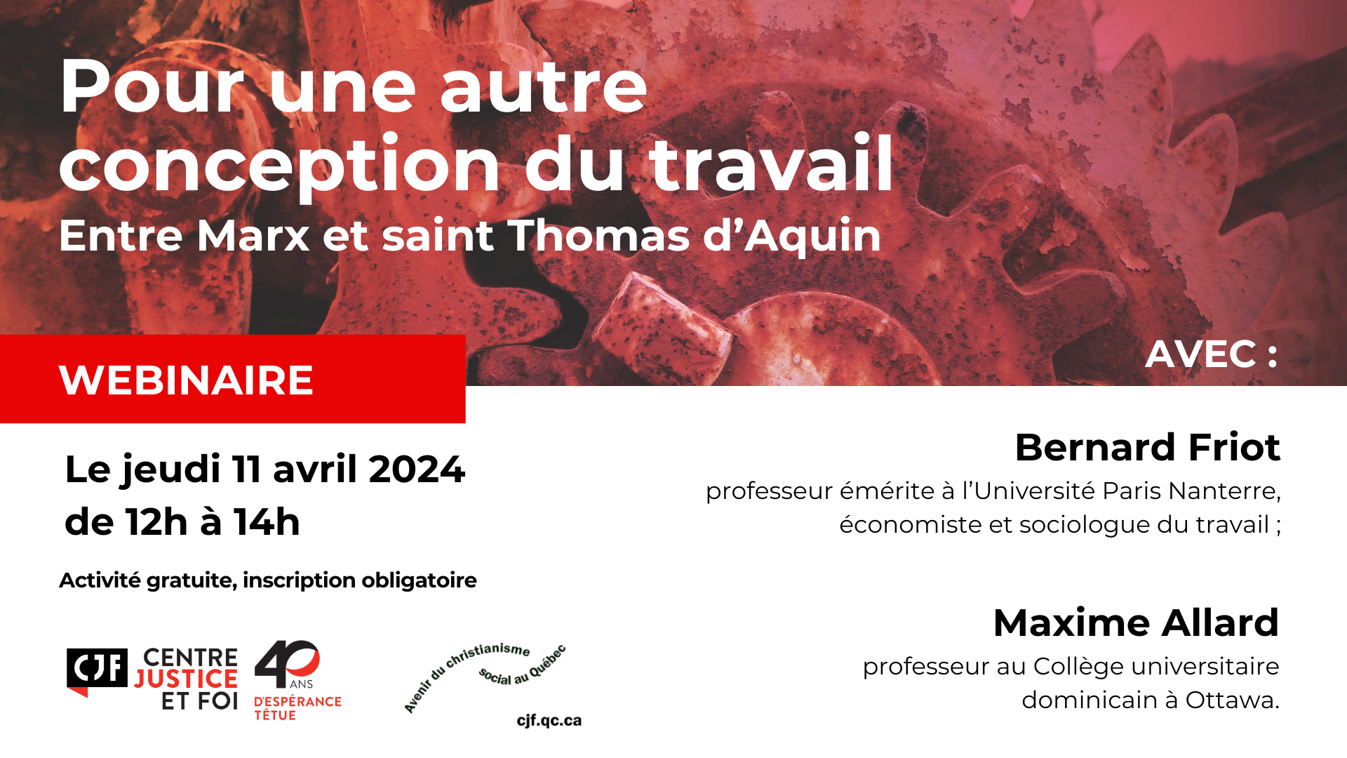 Webinaire: Économie et christianisme (11 avril 2024)